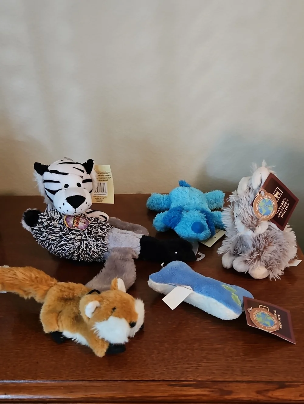 Dog Toys 6 Plush Animal Toys - Multicolor NWT Cat Kitten Puppy